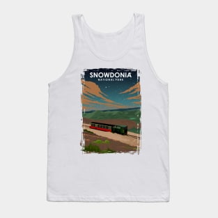 Snowdonia National Park Wales UK Travel Poster at Night Tank Top